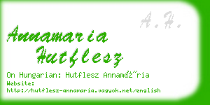 annamaria hutflesz business card